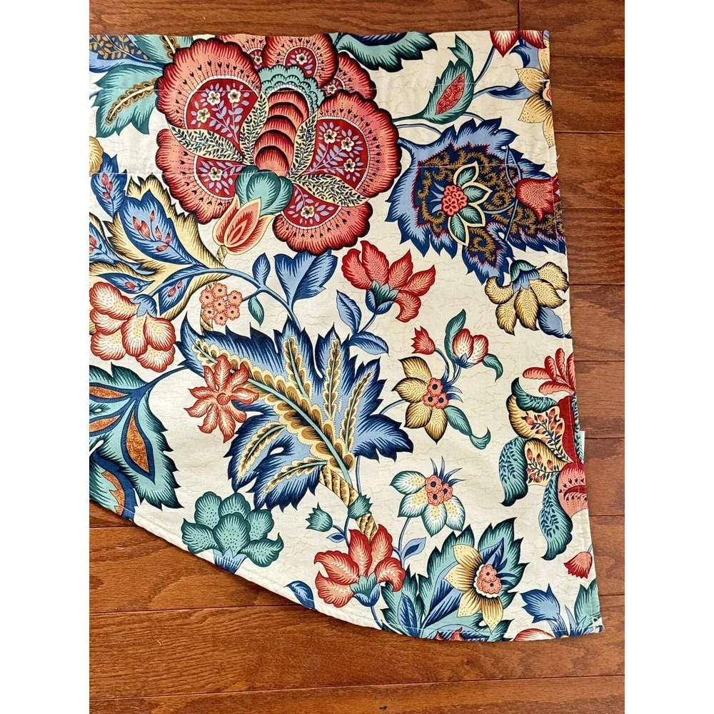 Vintage Waverly Home Fashions Floral Sweet Blue Violets Scalloped‎ Valance